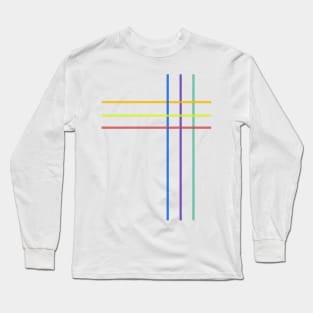 Minimal Rainbow Pattern Long Sleeve T-Shirt